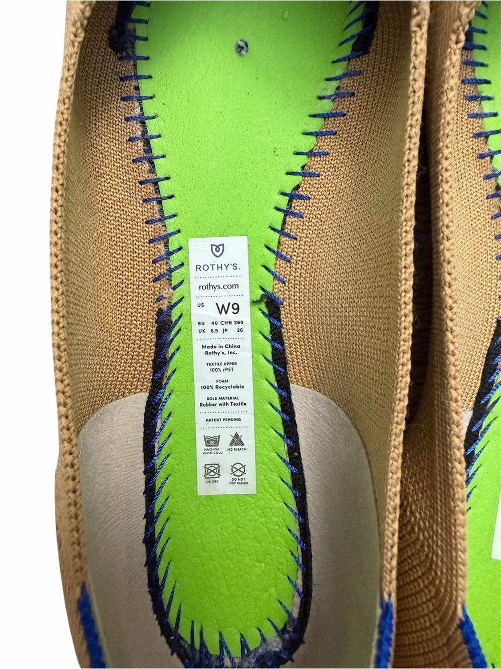Rothy’s The Point Flats 9.5 Two Tone NO Insoles - Picture 8 of 8